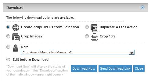 Download / Image Editing HOW-TOS Cumulus offers various options when downloading files. Activate an appropriate option to be applied when downloading selected files.