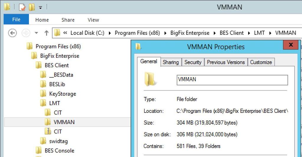 Install VM Manager Tool Relevance 6 (check space) if (name of operating system as lowercase starts with "win") then (free space of drive of (if (version