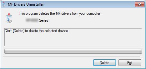 Uninstalling the Software If you do not need the printer driver, fax driver, scanner driver, or MF Toolbox, you can uninstall them with the following procedure.