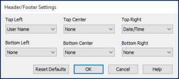 Note: These settings are not saved with your document.