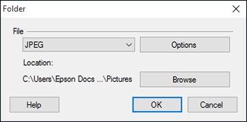 You see a window like this: 3. Select the image format for the saved files from the File or File Type list. 4.