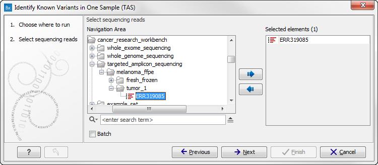 CHAPTER 7. TARGETED AMPLICON SEQUENCING (TAS) 163 Please use the Tracks import as part of the Import tool in the toolbar to import your file into the Biomedical Genomics Workbench.