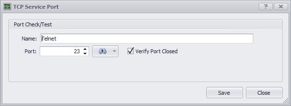 Service (TCP) Port Monitor The Port monitor allows you to monitor whether a specified port is open or closed on a device.