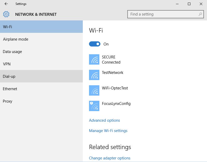 Alternatively, you can open the Control Panel, select Network and Sharing Center, and click Connect to a network. You should see a panel similar to the Windows 10 image shown below.