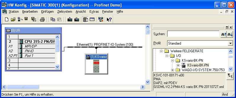 Quick entrance, at the example of SIMATIC S7 Select CPU