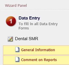 1. Data Entry The grey header displays the facility s basic information.