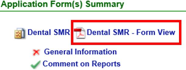 You will not be able to submit the report until the red X is cleared. A green check mark indicates that this section of the form passes the validation.