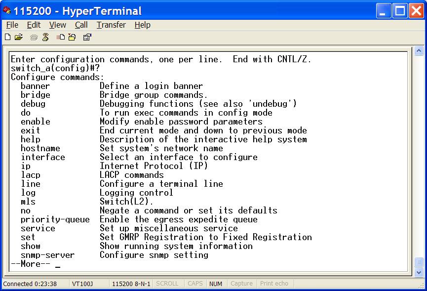COMMANDS OPTICAL SYSTEMS DESIGN Configure Mode
