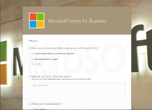 Microsoft Forms Scenarios Surveys Customer Profile