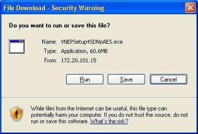 The [Run] option will download the software and then automatically begin the installation.