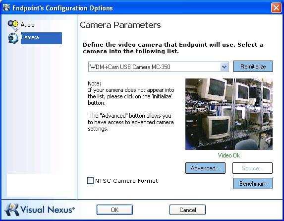 If you do not see your own image, select the video capture card you are using from the drop-down list,