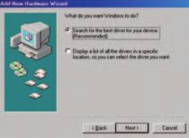 Step 1: Install the USB driver Installation on Windows 98 & 98SE The USB driver on the supplied CD-ROM (S-SW38) is exclusively for Windows 98 and 98SE.
