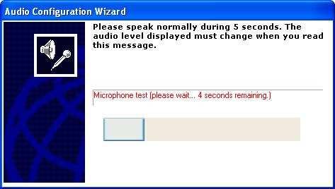 Click the [Audio Configuration Wizard] to run the calibration.