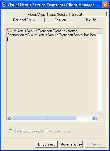 2.2. Secure Transport Personal Client Setup 2 Right-click on the Personal Client icon located in the system tray at the lower right of the screen, and select [Open]. 3 Check the status screen.