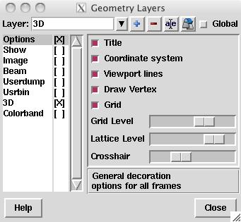Geometry Layers [2/6] Toolbar: Add/delete/rename/clone layers.