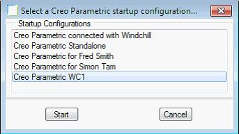 In this case, attempting to login to PTC Windchill using an account that is different than the one last used to access the local cache, starting with PTC Creo 2.