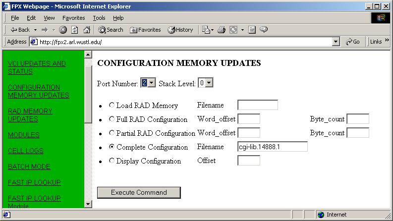 FIPL Programming the RAD Configuration Memory
