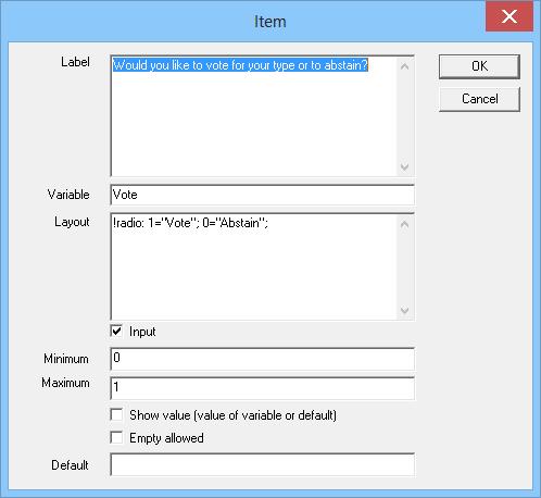 or output) Layout: numbers radio buttons check boxes sliders