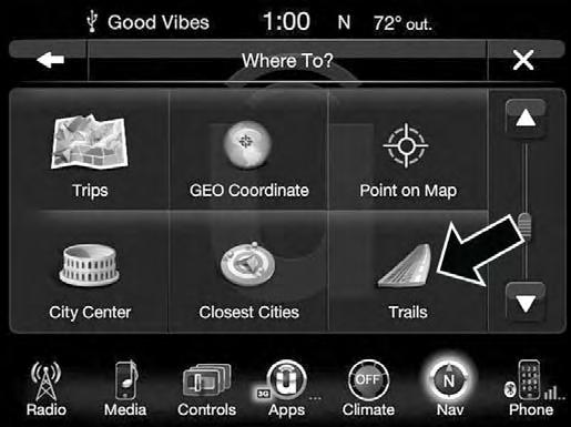 80 NAVIGATION MODE IF EQUIPPED If you are currently on a route guidance and you select a Closest City, the system will ask you to choose one of the following: Cancel previous route Add as first