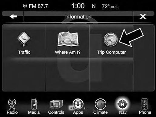 3. Press the GPS button on the touchscreen to view the GPS information. 4. Press the Save button on the touchscreen to save the location in your Favorites.
