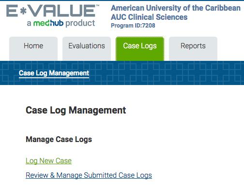 Click the Case Logs tab located on the top menu (see Fig. 2-1) 2.