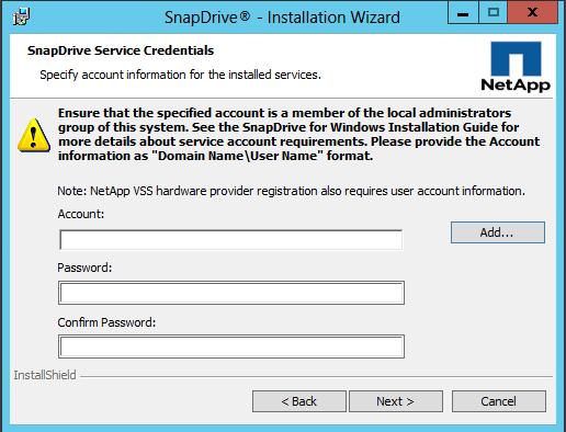 Before setup begins, verify the compatibility of all hardware and software involved by using the NetApp Interoperability Matrix Tool. To install SnapDrive for Windows, complete the following steps. 1.