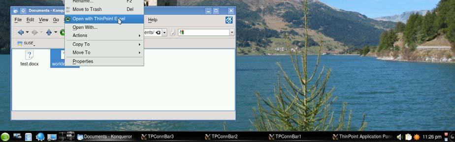 18. ThinPoint Reverse Application Streaming technology is fully integrated with the Linux client Desktop.