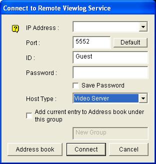 Playing Back from Remote ViewLog 1. You must enable ViewLog Server on the GV-Video Server s Web interface to allow remote access. See 4.3.8 ViewLog Server. 2.