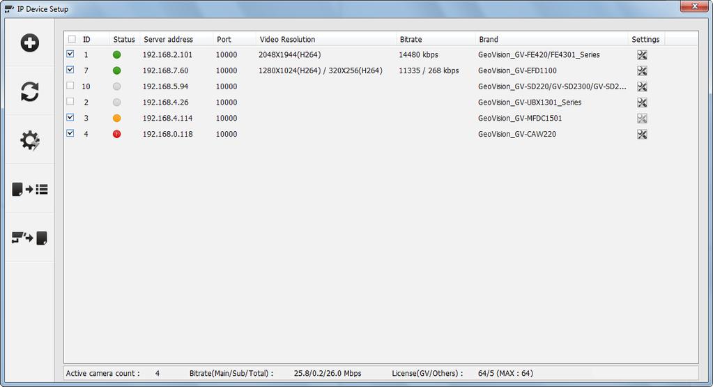 7.2 Setting Up GV-Video Server on GV-VMS To set up the cameras from the GV-Video Server on the