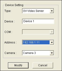 Click the Configure button, point to Accessories and select GV Wiegand Capture Device Setting. The GV-Wiegand Capture Setup dialog box appears. 3.