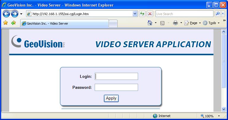 0BChapter 3 Accessing the GV-Video Server Two types of users are allowed to log in the GV-Video Server: Administrator and Guest.