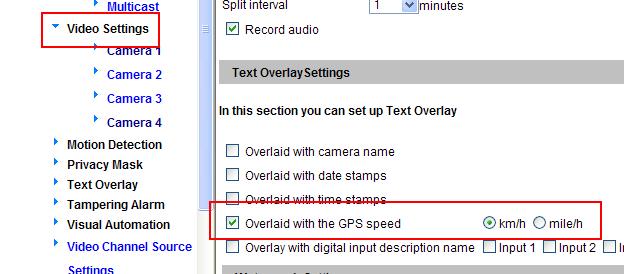 When the connection is resumed, the saved GPS data will be automatically sent to the GV-GIS and removed from the storage device. For the setup of GV-GIS connection, see 4.3.5 GV-GIS.