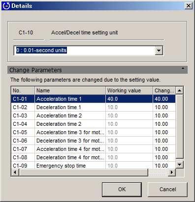 Editing the Access Level of the Selected Parameter Select Access Level from the list, then click on the desired setting in the drop-down list or enter the value manually.