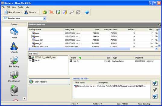 Restoring a backup 11 Restoring a backup With Nero BackItUp you can restore a backup. In this process the backup can be restored in the source folders, selected folders, or on an FTP server.