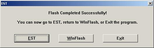 Open EST Winflash (This should be a separate option to Electronic Service Tool from within the EST sub menu of Windows or it can be accessed from the Service Tool menu by selecting Utilities ->