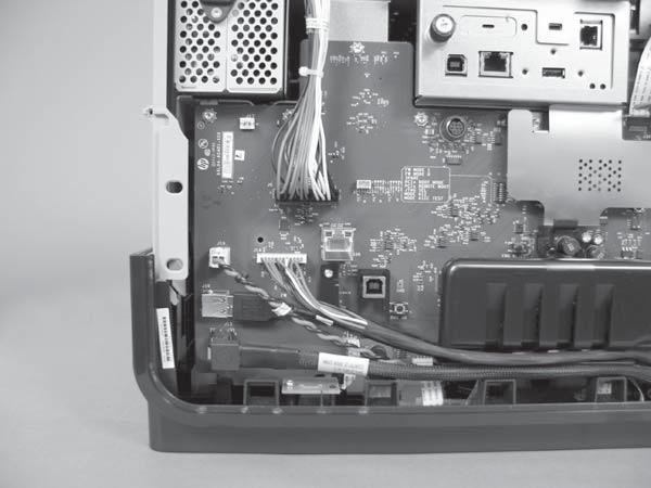 2. Disconnect the control panel cable connectors (callout ) from