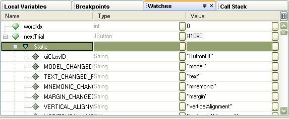 Setting a Watch on a Variable or Field To set a watch on a variable or expression, right-click that variable in the Source Editor and choose New Watch.