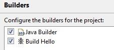 Chapter 3 Develop your first JAVA application for ewon Flexy Your builder list now looks like this: This means that the
