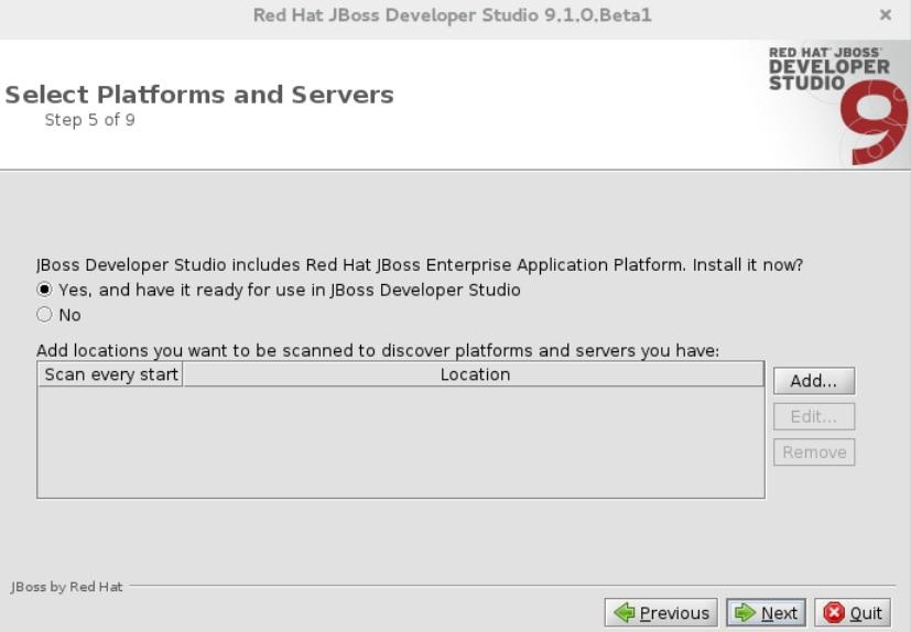 Red Hat JBoss Developer Studio 10.3 Getting Started with JBoss Developer Studio Tools 11. Review the information in the Summary Information window and click Next. 12.
