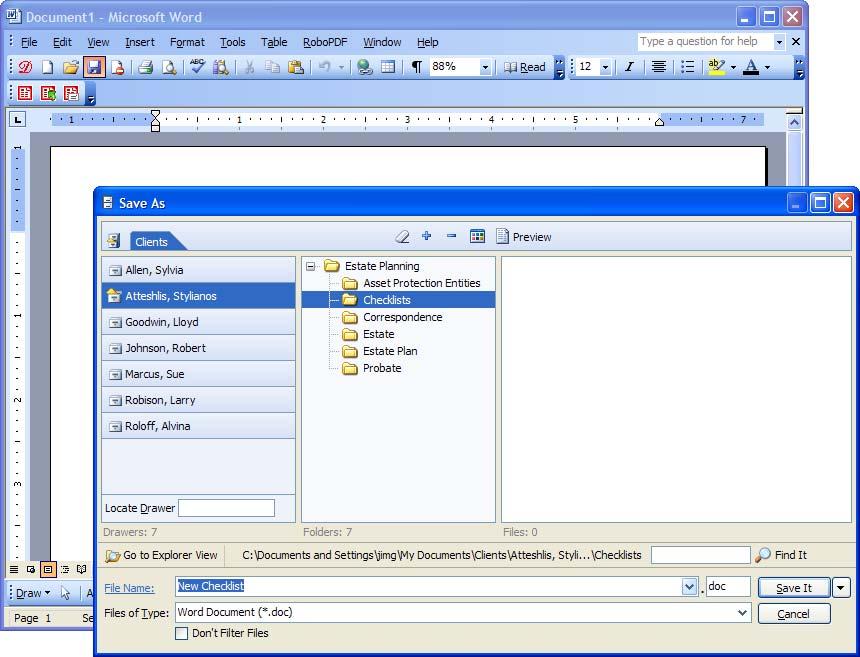 FILECENTER SAVE & OPEN INTEGRATION FileCenter can integrate with the Save and Open functions of nearly any Windows application.