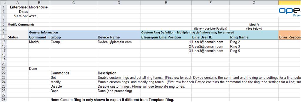 Advanced Custom Ring Sample Import Spreadsheet