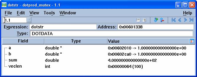 Primary Windows [7/7] Variable Window Displays detailed information about selected