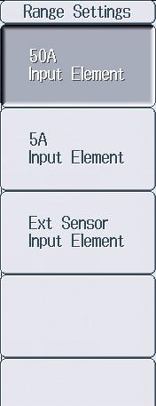 1.7 Setting the Valid Measurement Range Setting the Valid Current Measurement Range (Current Range Configuration) Press the current range s CONFIG key to display the following menu.