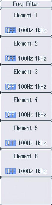 1.14 Setting Frequency Filters This section explains how to set the frequency filter.