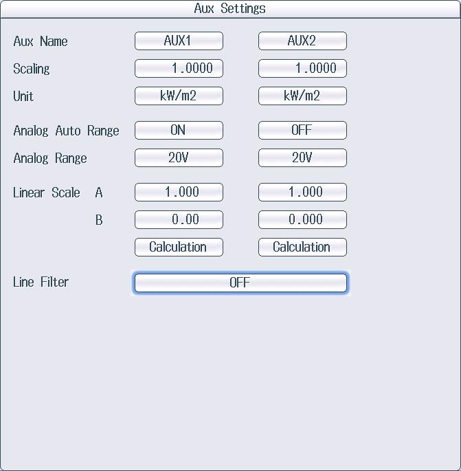 Chapter 4 Auxiliary Input Conditions (Option) 4.1 Setting Auxiliary Input Conditions This section explains the following settings for auxiliary input conditions.