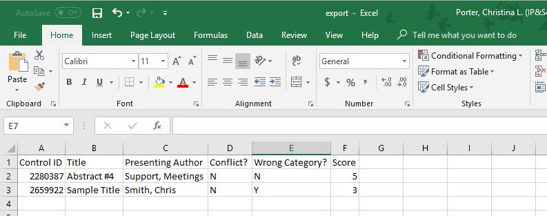 Clarivate Analytics ScholarOne Abstracts Reviewer User Guide Page 15 Enter Scores In the spreadsheet containing the list of reviews, enter a score for each of your reviews and any other scoring