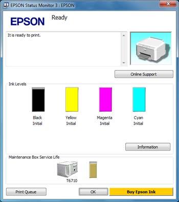 2. Replace or reinstall the maintenance box or any ink cartridge as indicated on the screen.