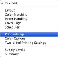 6. Select the page setup options: Paper Size and Orientation. Note: If you do not see these settings in the print window, check for them in your application before printing.
