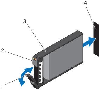 Steps CAUTION: To prevent a storage system reset, at least one powered drive must remain installed in the primary chassis when multiple drives are replaced. 1. Remove the front bezel.