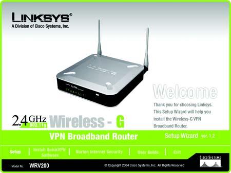 Installing the LInksys QuickVPN Software NOTE: If you have the Wireless-G VPN Router Setup CD-ROM available, then follow these instructions: 1. Insert the Setup CD-ROM into your CD-ROM drive.